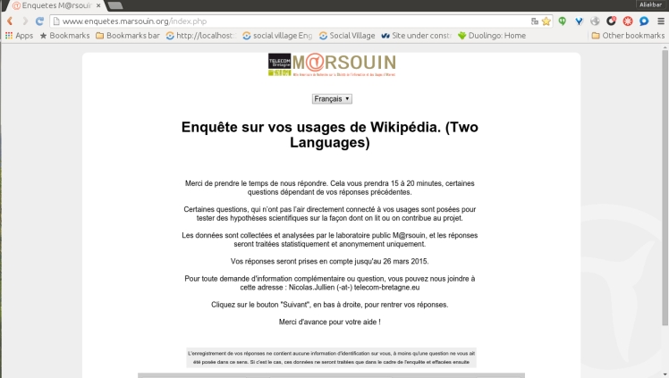 French Wikipedia questionnaire